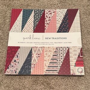 Park Lane New Traditions Printed Cardstock in Red, Blue, and Cream